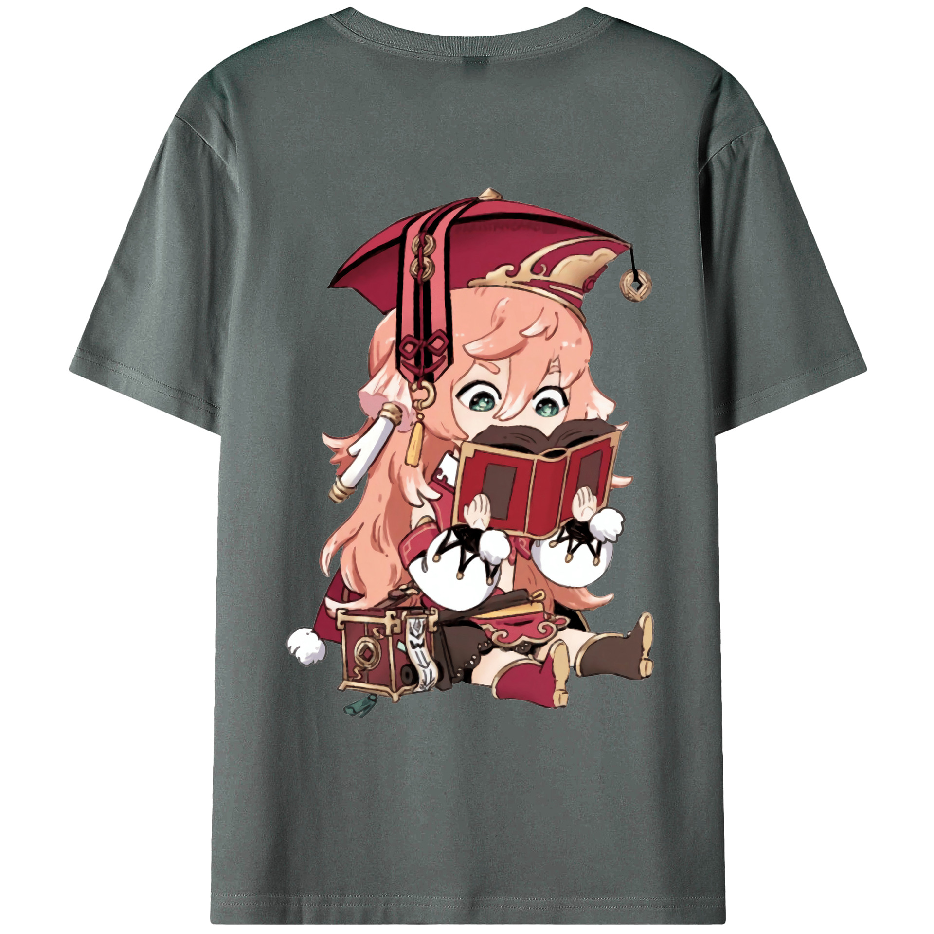 げんし神 ヤンフェイ genshin Yanfei 綿100％ メンズ半袖Tシャツ（バックプリント） 通気性